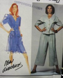 7156 CAPELET OR NOT JACKET 2 PC PANTSUIT LENGTHS PATTERN 12-18